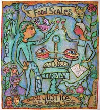 The Food Scales/Justice. Full view.  ©Susan Shie 2008;.